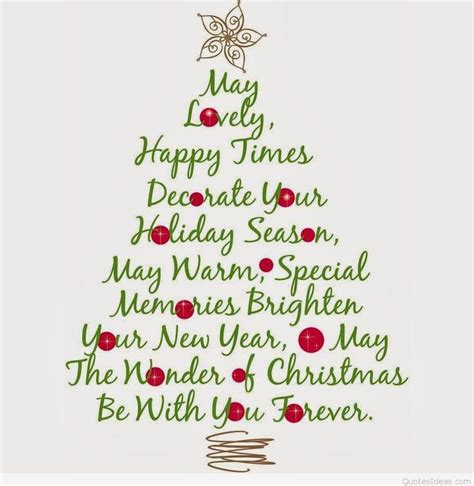 a christmas tree with the words merry and happy times written in green ...