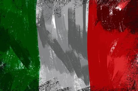 Premium Vector | Flag of italy acrylic painting grunge with scuffs