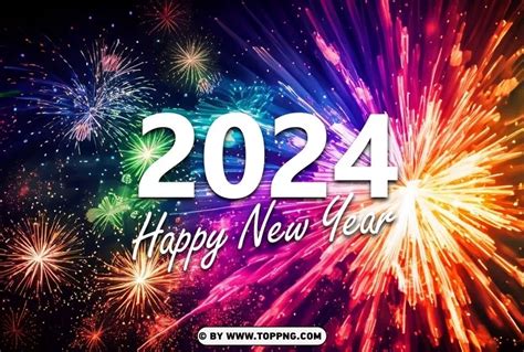 Download High-Quality Happy New Year 2024 Fireworks Background png ...