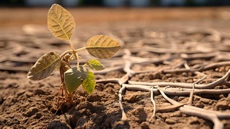 Premium AI Image | a plant withered from lack of water beside a healthy ...