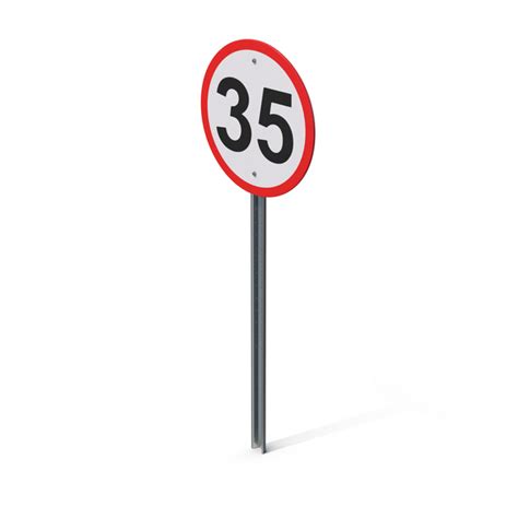 Road Sign Maximum Speed 35 PNG Images & PSDs for Download | PixelSquid ...