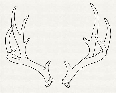 Deer Antlers Outline | ubicaciondepersonas.cdmx.gob.mx