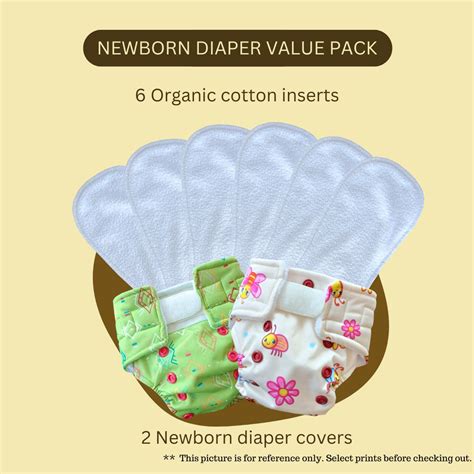 Newborn Diaper Value Pack Combo - (2 Diaper + 6 Inserts) – kiddiehug