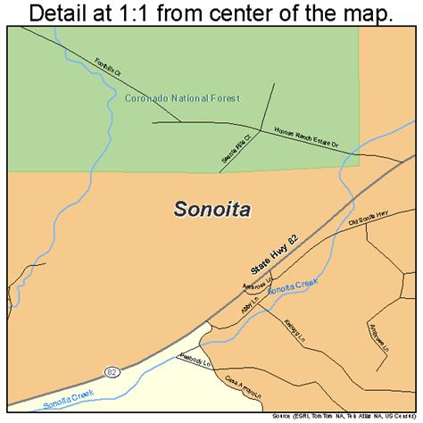 Sonoita Arizona Street Map 0468220