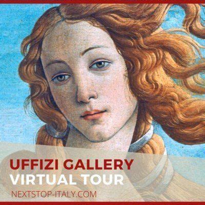 a painting of a woman with red hair and the words uffizi gallery ...