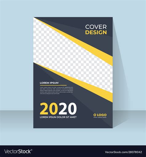 Modern book cover design template in a4 Royalty Free Vector