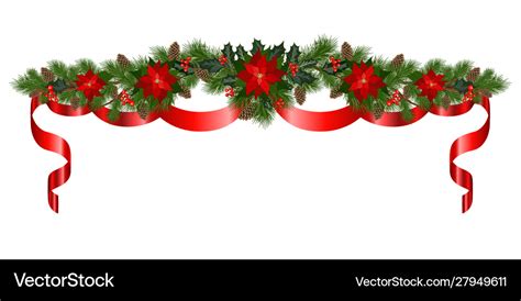 Celebratory christmas garland Royalty Free Vector Image