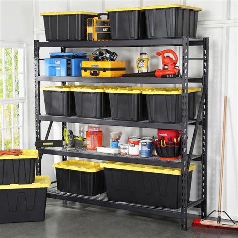 black and yellow storage shelves - hortman-kishaba99