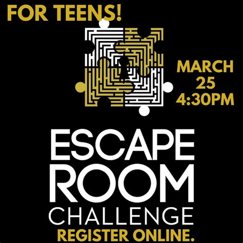 Mar 25 | Teen Escape Room Challenge | Hackettstown, NJ Patch