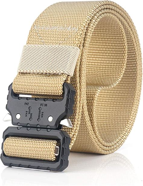 New Military Style Tactical Belt for Men, Nylon Web Gun Belt with Heavy ...