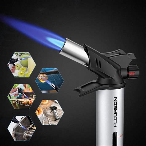 Floureon Food Cooking Blow Torch Kitchen Lighter Butan Torch With Safe ...