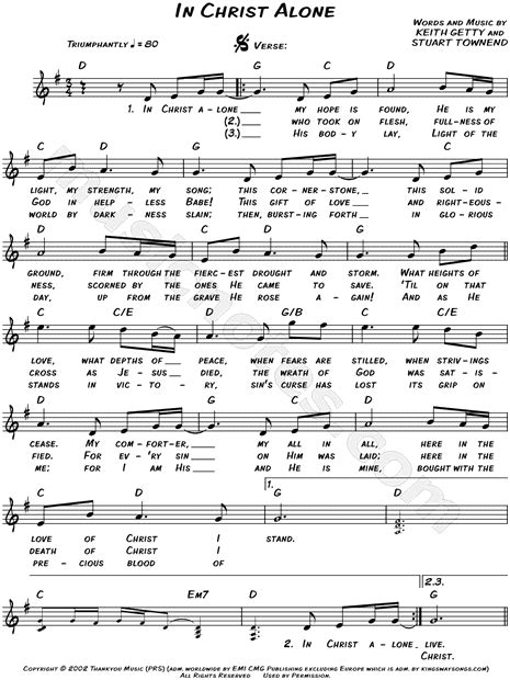 In christ alone piano sheet music free - sapjereading