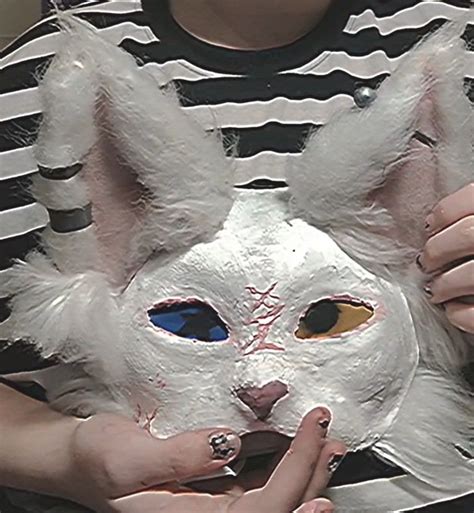 turkish angora therian mask >:3 in 2023 | Cat mask diy, Cute drawings ...