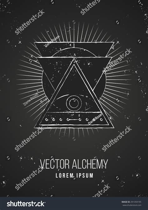 Vector Geometric Alchemy Symbol Eye Sun Stock Vector (Royalty Free ...