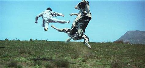 Kung Pow, “Enter the Fist” used a real cow for the fight scene in the ...