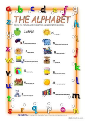 650 Alphabet English ESL worksheets pdf & doc