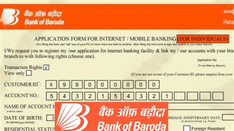 How to Fill Bank Of Baroda Net Banking Form in 2024 ? - YouTube