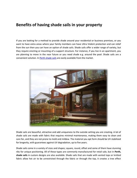 PPT - Benefits of having shade sails in your property PowerPoint ...