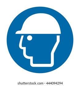 Wear Safety Helmet Sign Stock Vector (Royalty Free) 444094294 ...