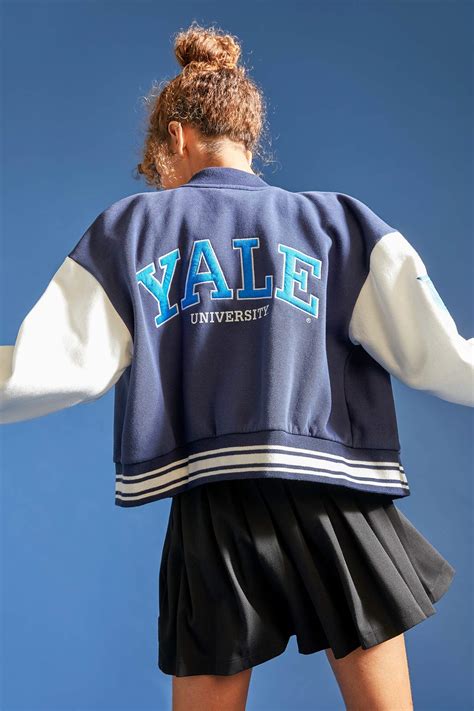 Navy Woman Yale University Licensed Back and Sleeve Applique Detailed ...