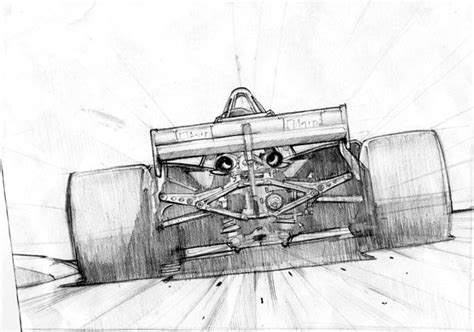 Formula 1 Paintings by Bruce Thomson, via Behance | Cool car drawings ...