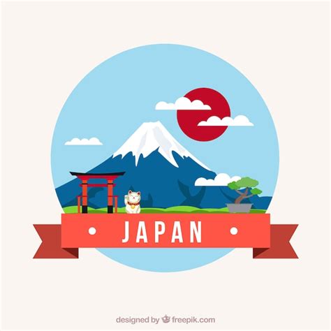 Premium Vector | Japanese landscape