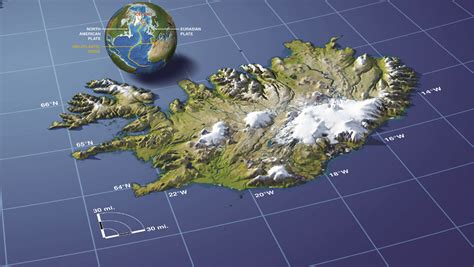 Relief map of Iceland. Iceland relief map | Vidiani.com | Maps of all ...