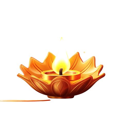 Happt Diwali Wished Greeting Card Design With Burning Diya, Festival ...