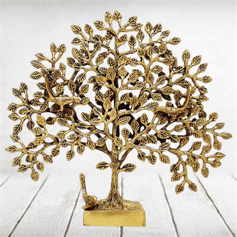 Brass Tree of Life with Birds - Buy Indian Handicrafts Online I ...