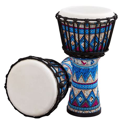 Eccomum 8 Inch Portable African Drum Djembe Hand Drum with Colorful Art ...