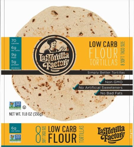 La Tortilla Factory Low Carb Flour Tortilla, 8 ct / 11.85 oz - Ralphs