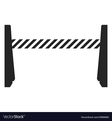 Isolated traffic barricade Royalty Free Vector Image