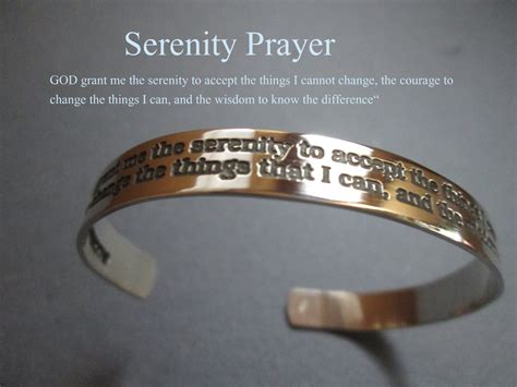 Serenity Prayer bracelet Solid sterling silver not plated