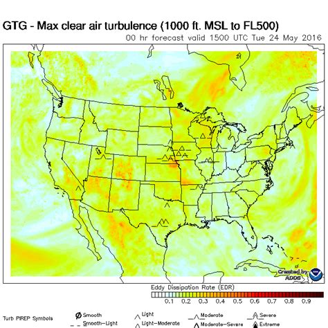 Clear Air Turbulence NOAA image | Threat Analysis, June 2016 - Flight ...