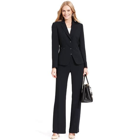 Lyst - Tahari Pant Suit in Blue