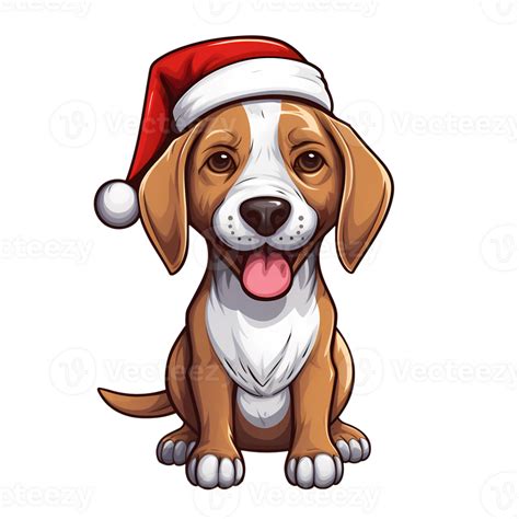 Cute Beagle Christmas Clipart Illustration AI Generative 30546292 PNG