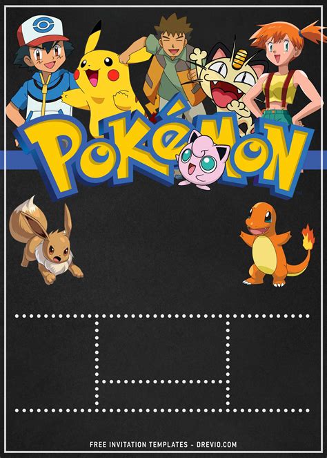 Pokemon Birthday Invitations Template