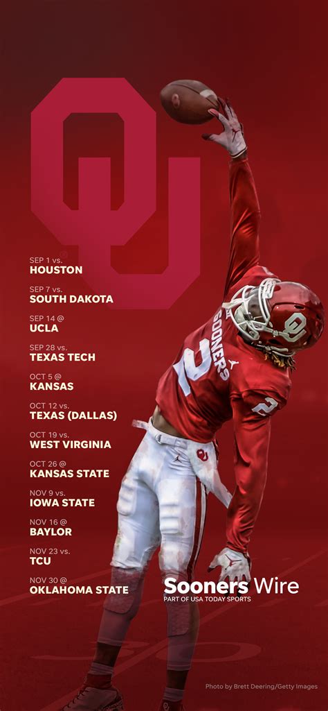 2019 Oklahoma Football Schedule: Downloadable Wallpaper