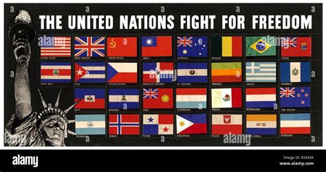 Flags world war two allies hi-res stock photography and images - Alamy