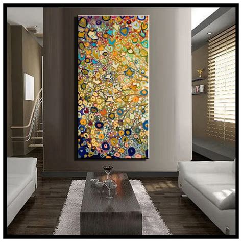 Large single Abstract flower cheap huge vertical oil painting on canvas ...