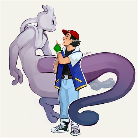 mewtwo and ash by Purplebluecrow on DeviantArt