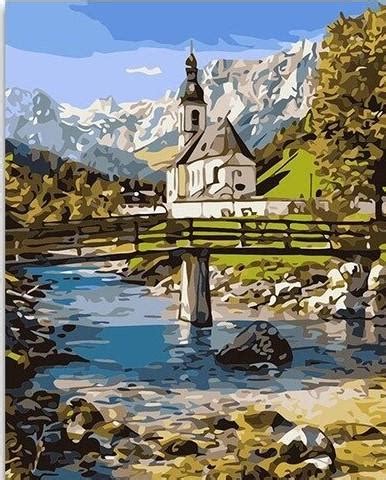 Ramsau Germany Paint By Numbers - Numeral Paint Kit