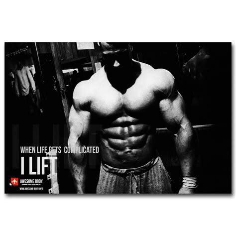 Bodybuilding Motivational Quote Art Silk Poster Print 13x20 24x36 inch ...