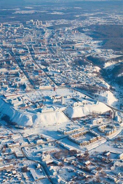 Tobolsk, Tyumen Region, Russia in Winter, Top View Stock Image - Image ...