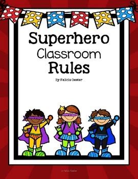 Superhero Classroom Rules by The Timeless Teacher | TpT