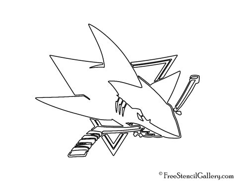 NHL - San Jose Sharks Logo Stencil | Free Stencil Gallery