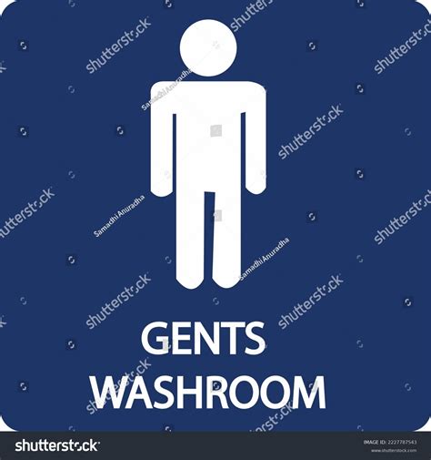 Gents Toilet Sign Symbol Graphic Design Stock Vector (Royalty Free ...