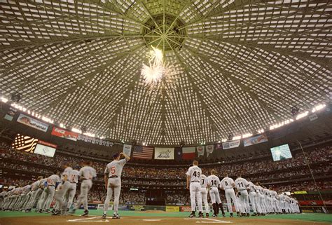 Houston Astrodome : Luftbild Von Reliant Stadium Und Astrodome In ...