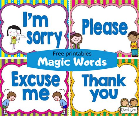 Preschool Magic Words Worksheet - Historia dasamigas