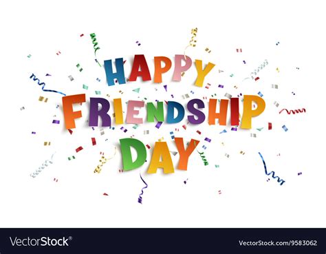 Happy Friendship Day background template Vector Image